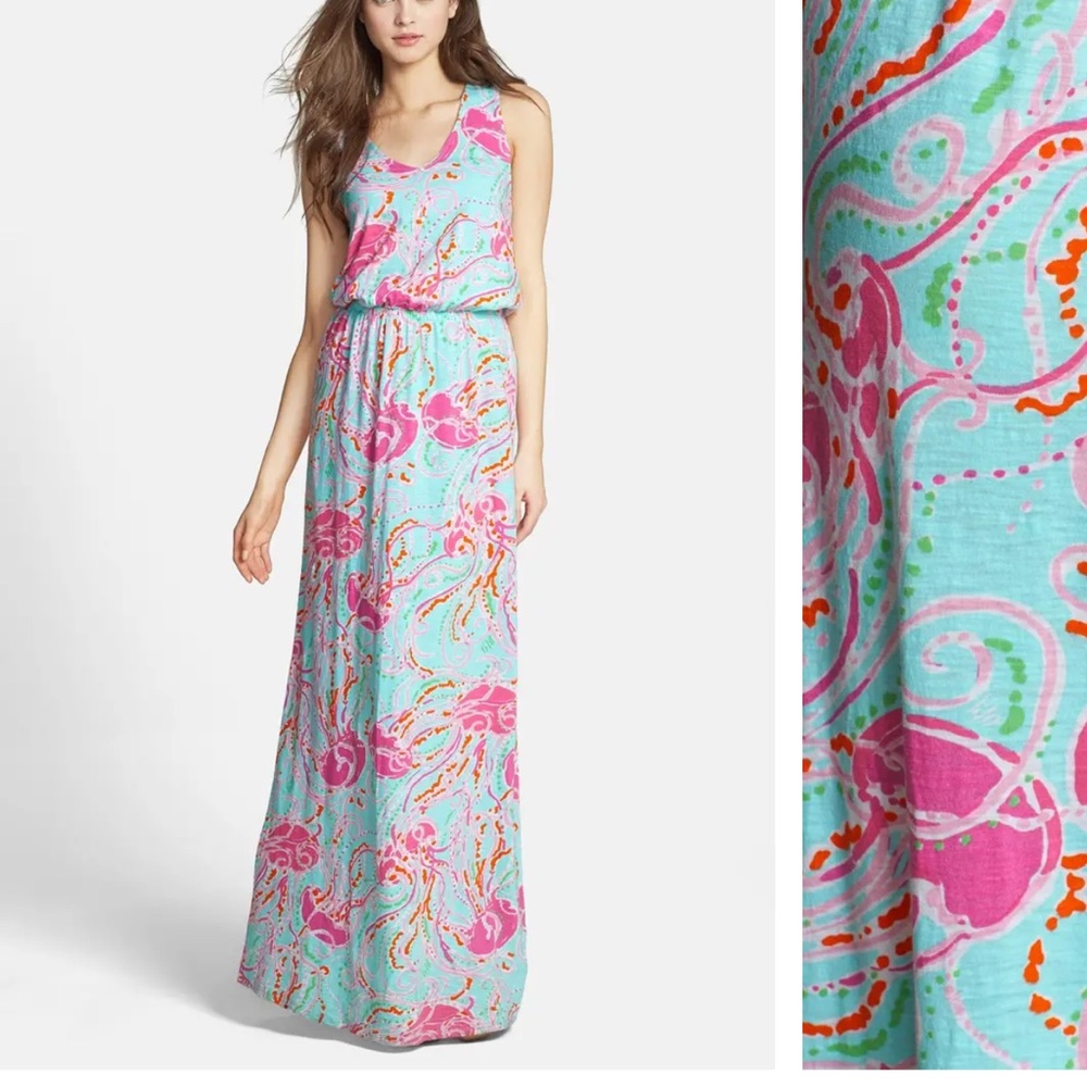 Lilly Pulitzer Mills Jelly Slub Cotton Maxi Dress